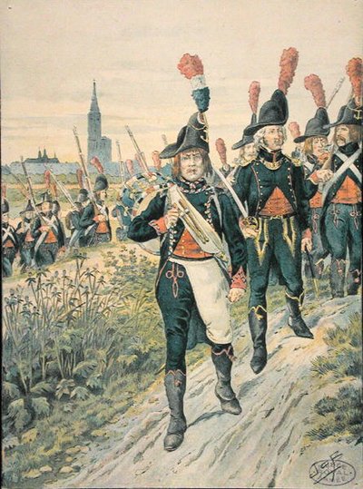 Pontoneers of Strasbourg in 1793 by pseudonym for Onfray de Breville Jacques Job
