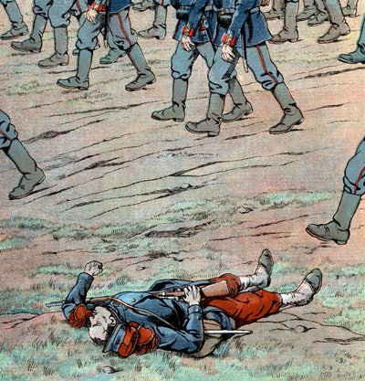 Prussians Invading France: French Dead Soldier by pseudonym for Onfray de Breville Jacques Job