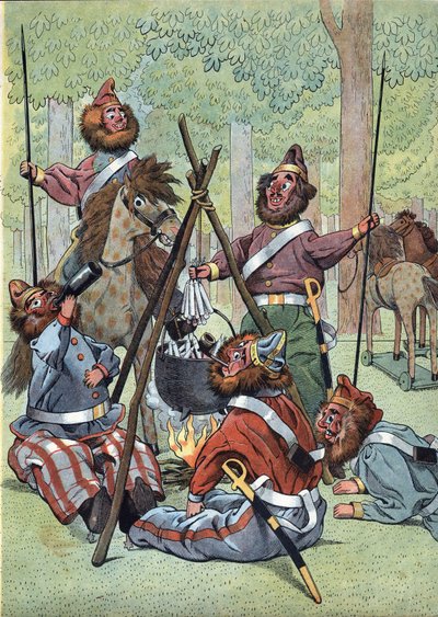 Scene of the history of France in toys: After the episode of Russia