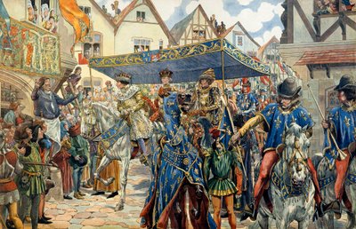 Triumphal Entry of Louis XI of France, Known as the Prudent, in Paris on August 30 by pseudonym for Onfray de Breville Jacques Job