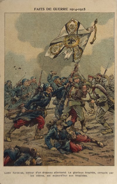 WW1: The Capture of the Flag by pseudonym for Onfray de Breville Jacques Job
