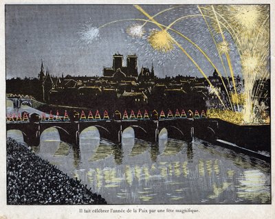 Festival of Peace on 9 November 1801 - lithograph by Job (Jacques Onfroy de Breville) from 