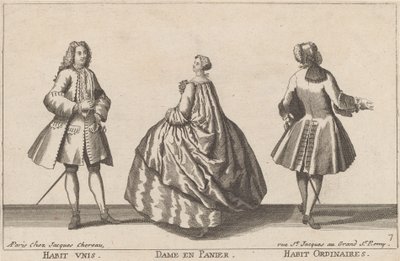 Uniform Habit/Lady in Hoop Skirt/Ordinary Habit by published by Jacques Chéreau