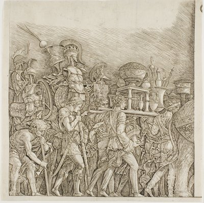 Triumph of Caesar: Soldiers Carrying Trophies by school of Andrea Mantegna