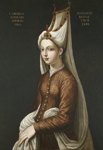 Princess Mihrimah Sultan 1522-1578, Daughter of Emperor Suleiman I by second half 16th cen. Italian