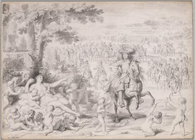 Louis XIV Captured by Venus by studio of Charles Le Brun