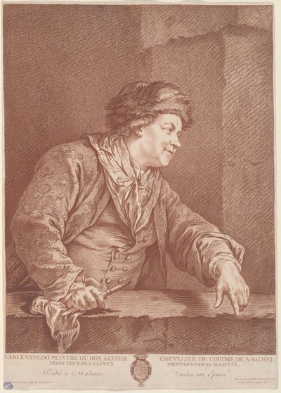 Carle Van Loo by the Elder Gilles Demarteau after Carle Van Loo