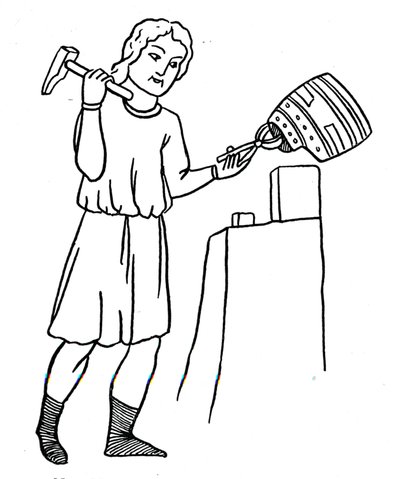 German Helmsmith at Work by the Elder Hans Burgkmair