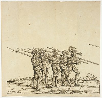Halberdiers, from the Triumphal Procession of Maximilian by the Elder Hans Burgkmair