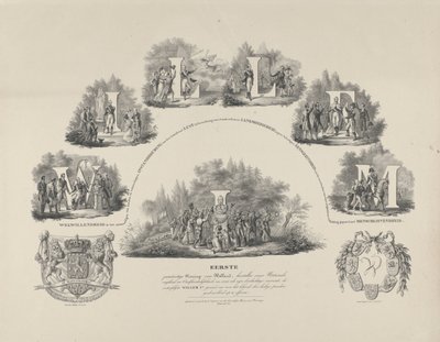 Allegory of the Virtues of King William I, 1831 by van der Meulen