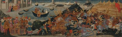 The Battle of Pharsalus and the Death of Pompey by workshop of Apollonio di Giovanni