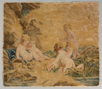 Children Playing: The Bath by workshop of Charron