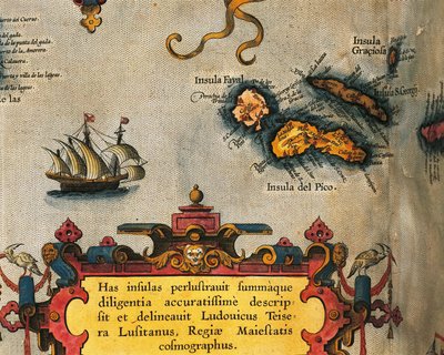 Azoreninseln auf der Weltkarte