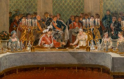 The Banquet for the Marriage of Napoleon Bonaparte (1769-1821) and Marie-Louise de Habsburg-Lorraine (1791-1847) 1810 - Detail of: Feast of the wedding of Napoleon I and Marie-Louise gives in the theatre of the Palais des Tuileries, April 2 by Alexandre Dufay The Banquet for the Marriage of Napoleon Bonaparte (1769-1821) and Marie-Louise de Habsburg-Lorraine (1791-1847) 1810 - Detail of: Feast of the wedding of Napoleon I and Marie-Louise gives in the theatre of the Palais des Tuileries, April 2 by Alexandre Dufay