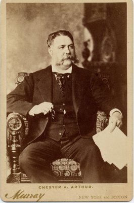 Chester Alan Arthur (1829-86), 21st President of the United States of America, photo by Murray of Boston (albumen photo) by American Photographer