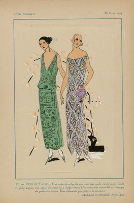 Tr s Parisien 1923 No 8 11. REVE DE VALSE. Une robe de cr pe de soie