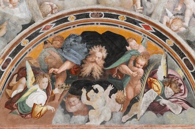 Angels and putti, detail of The Martyrdom of Saint Catherine (fresco)