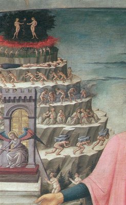 Dante and his poem the Divine Comedy, 1465 tempera on panel detail of 42355