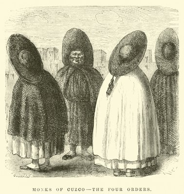 Monks of Cuzco, the four orders  by Edouard Riou