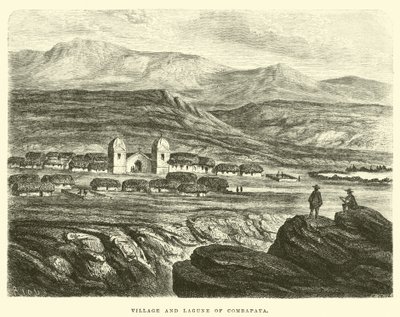 Village and Lagune of Combapata  by Edouard Riou