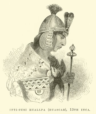 Inti-Cusi Huallpa (Huascar), 13th Inca  by Edouard Riou