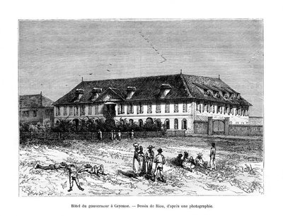 The Governors House, Cayenne, French Guyana, South America, 19th century by Edouard Riou