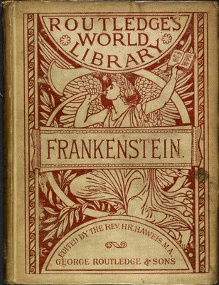 Illustrated Front Cover of 'Frankenstein', by Mary Shelley