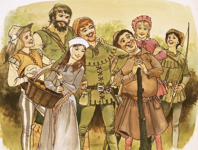 История гудов. Робин Гуд и его команда. Робин Гуд разбойник. Робин Гуд средние века. Робин Гуд и его друзья.