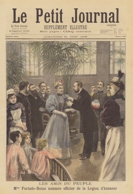 French philanthropist Cecile Furtado-Heine being awarded the Legion dHonneur  by Fortune Louis Meaulle