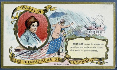 Benjamin Franklin Lightning Rod Diagram