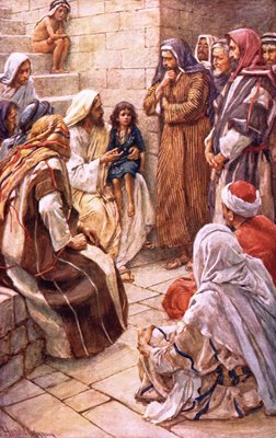 The little child set in their midst by Harold Copping