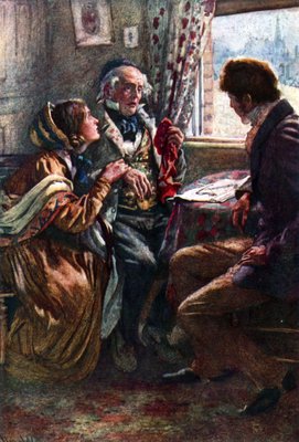 Arthur Clennam tells the Good News  by Harold Copping