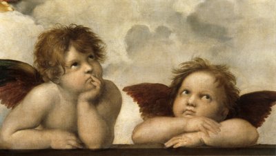 The Sistine Madonna Detail by Raffaello Sanzio Raphael