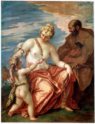 Venus, Vulcan and Cupid, 1700s by Sebastiano Ricci