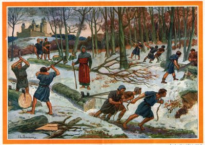 Servage au Moyen Age. Serfdom in Middle Age. by Unbekannt