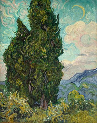 Cypresses, 1889. by Vincent van Gogh as art print (#853094)