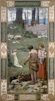 Sainte Genevieve enfant en priere