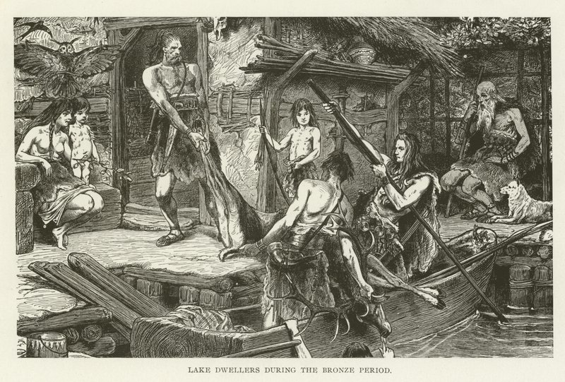 Lake Dwellers during the Bronze Period by (after) American School