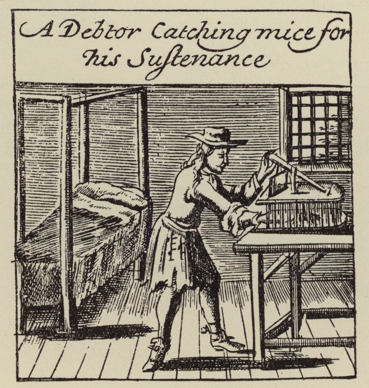 A debtor catching mice for his sustenance by (after) English School