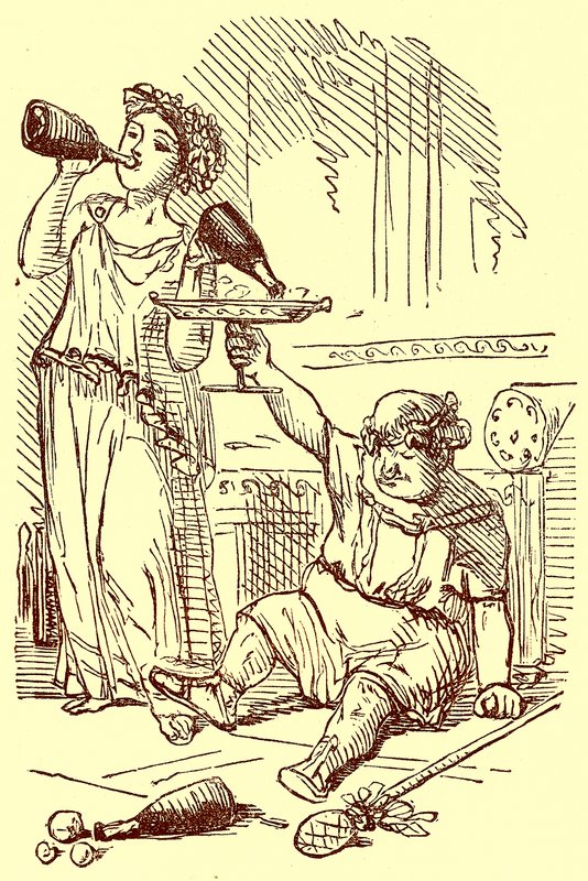 Bacchanalian Group, from a Very Old Vase, illustration from 