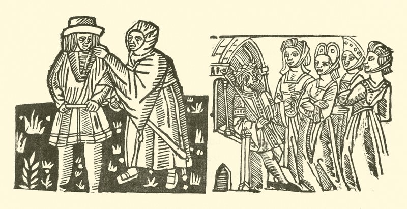Illustration for The Roxburghe Ballads (woodcut) by (after) English School