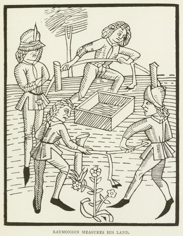 Raymondin Measures His Land by (after) English School