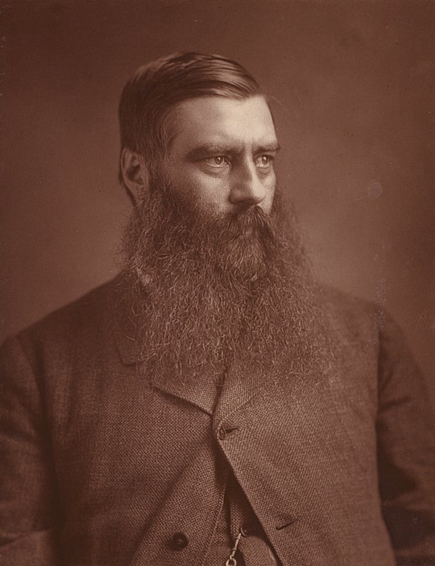 Portrait of G A Henty by (after) English photographer