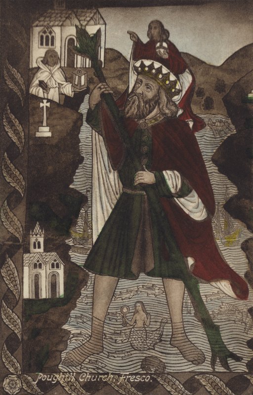 Poughill Church, Fresco by (after) English photographer