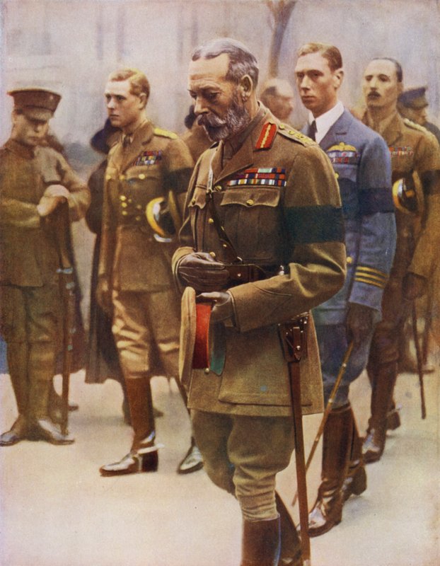 Royal Mourners on First Armistice Anniversary by (after) English photographer