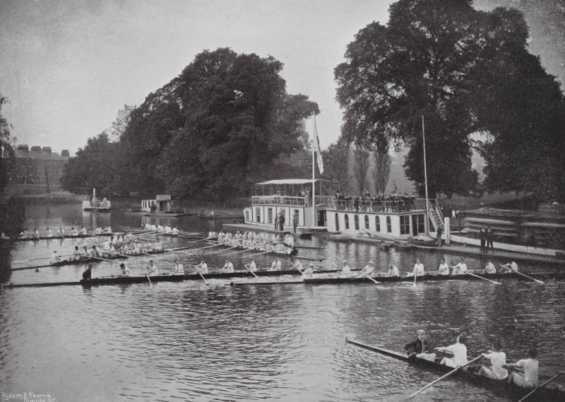 The Thames at Oxford, The Eights After a Race by (after) English photographer