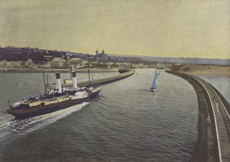 Boulogne-sur-Mer, Entrance of a Steamer by (after) French Photographer