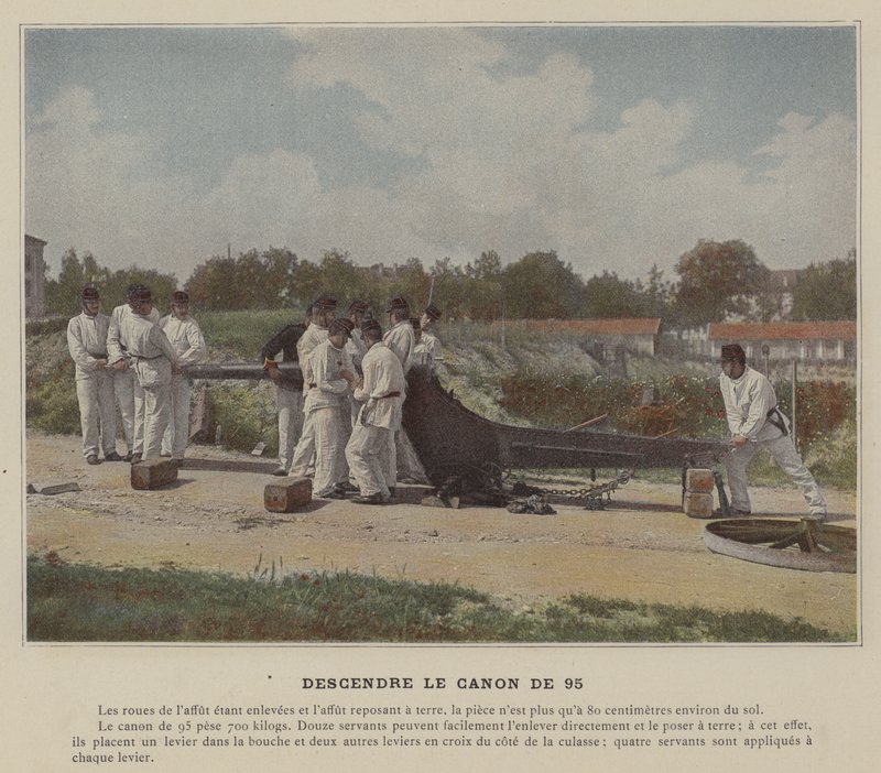 Lowering the 95 Cannon by (after) French Photographer