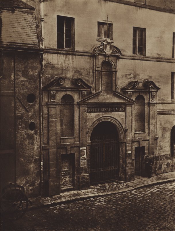 Entrance to the Hospice des Menages, rue de Sevres in 1868 by (after) French Photographer