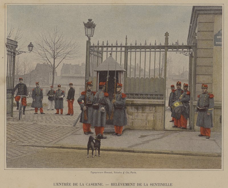 The Entrance of the Barracks, Changing the Guard by (after) French Photographer